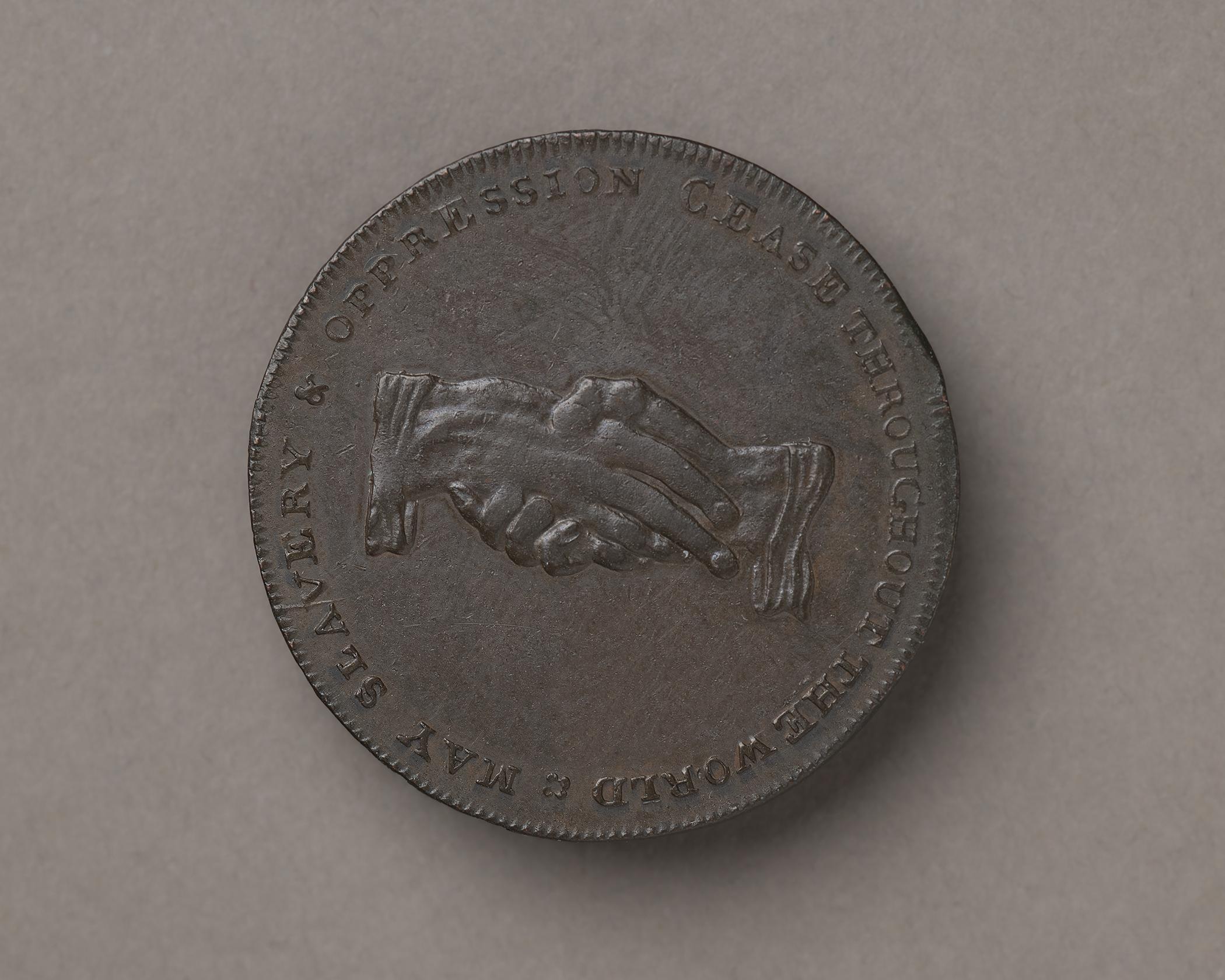 2024.0007 Token or coin, Anti-slavery or Abolitionist medal, overall back with no number