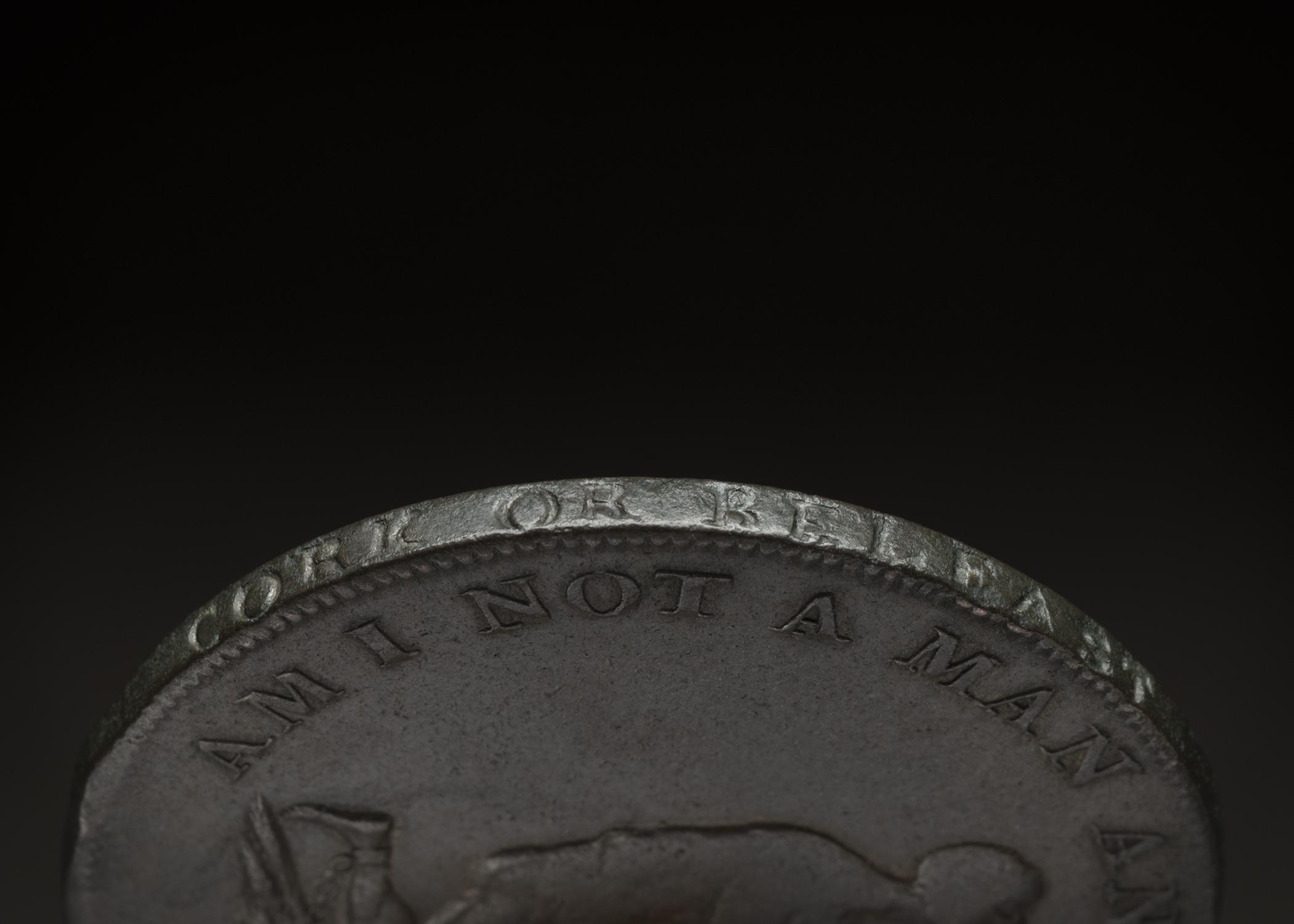 2024.0007 Token or coin, Anti-slavery or Abolitionist medal, detail 2