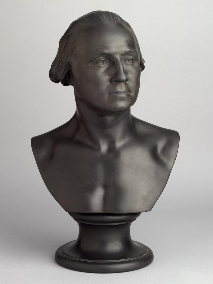 1959.2941 Black basalt Washington bust (view 2)