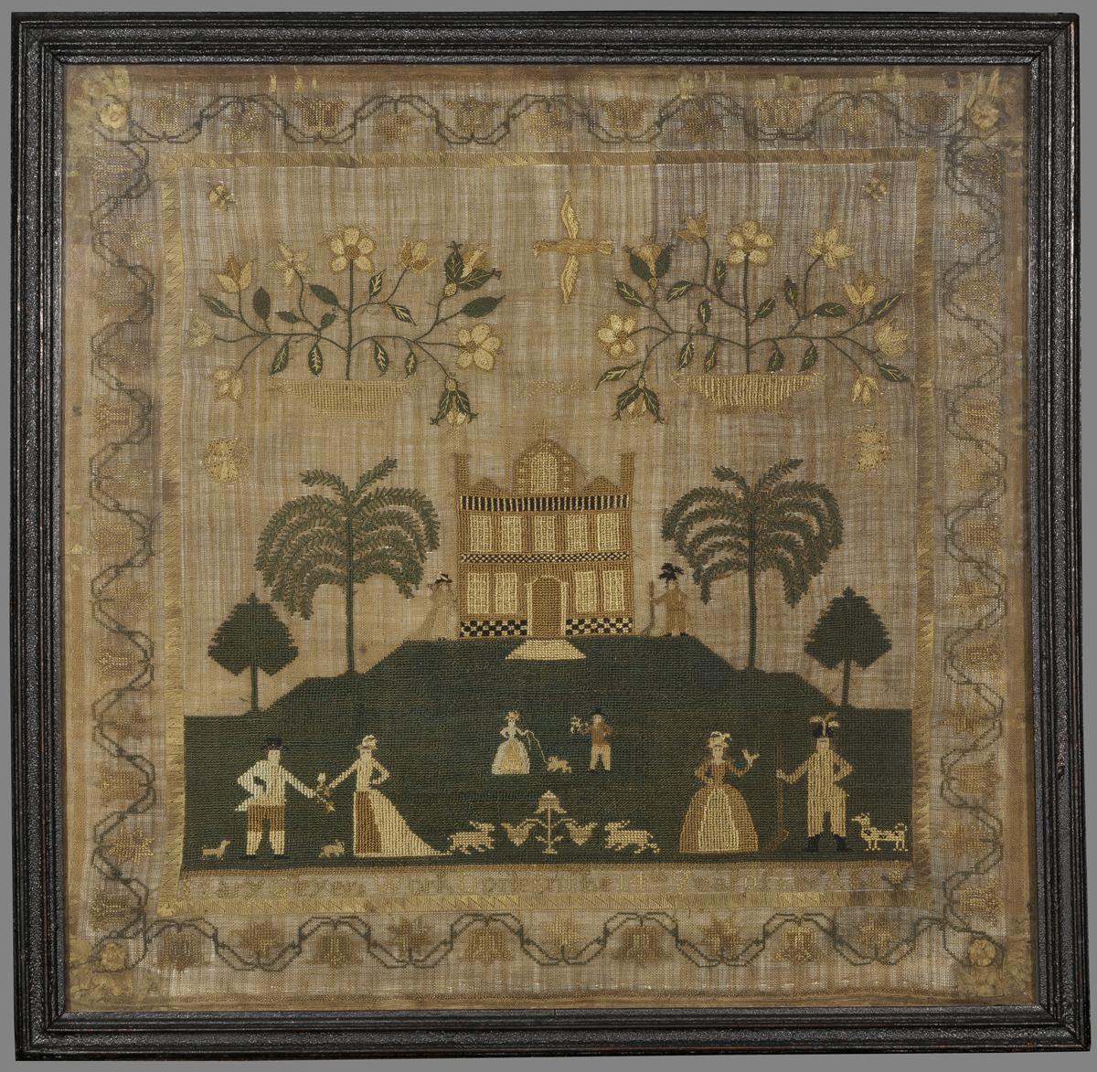 1959.2942 A,B Sampler and Frame