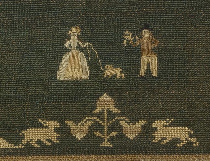 1959.2942 A Sampler, Detail 5