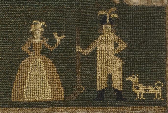 1959.2942 A Sampler, Detail 7