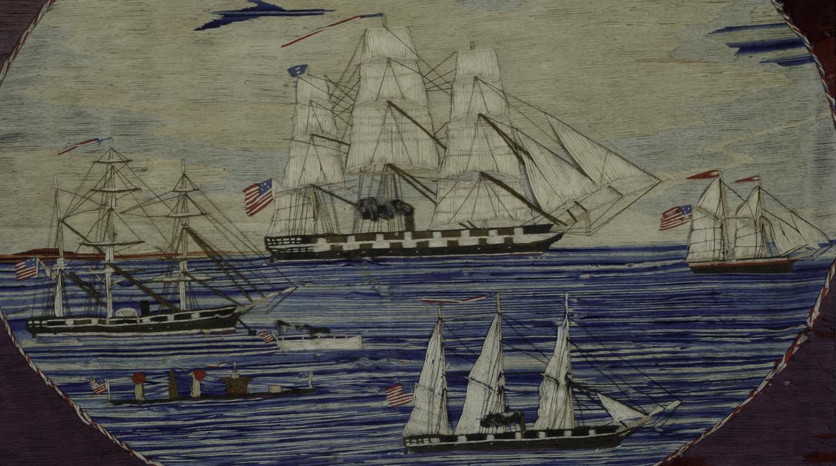1959.2983 A Needlework Picture, Detail
