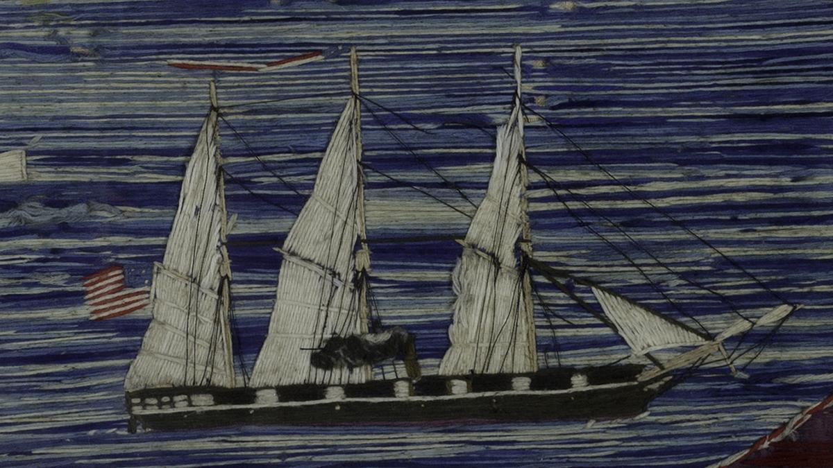 1959.2983 A Needlework Picture, Detail 4