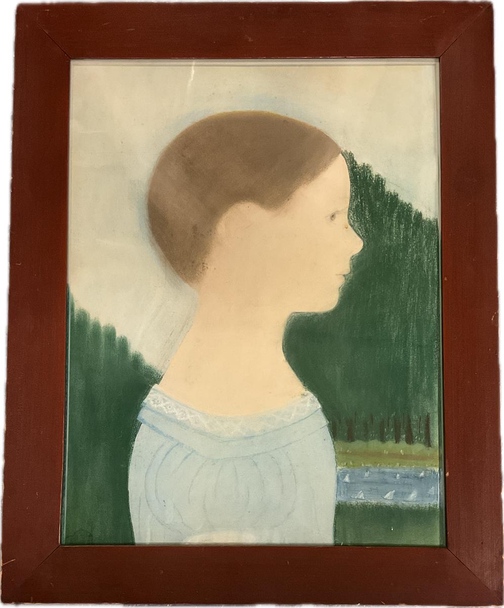 2024.0014.006.001 A, B Pastel, Portrait, Reg Image, overall