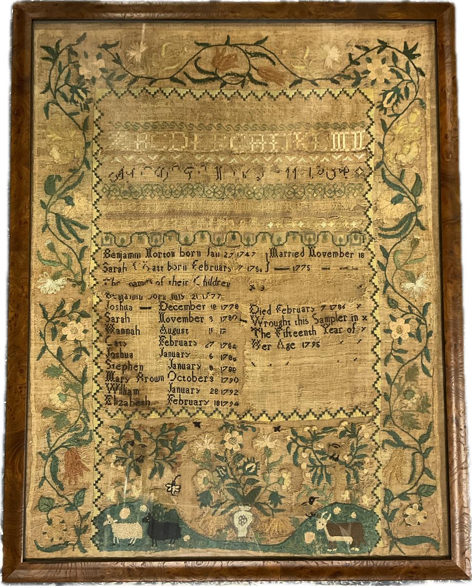 2024.0014.009 A, B Sampler, Family record, Reg Image, overall