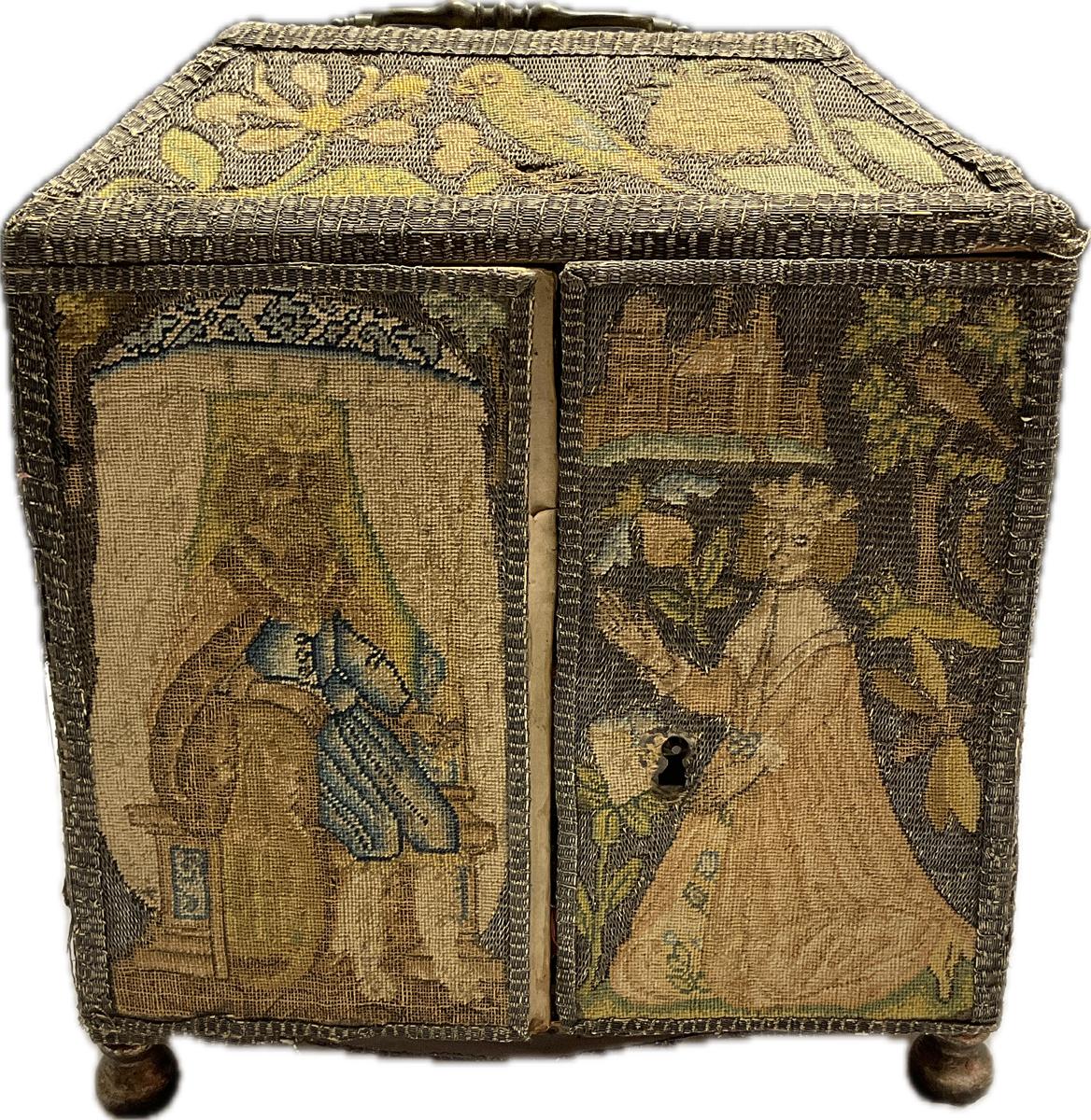 2024.0014.015 A Casket, Embroidered box, Reg Image, overall