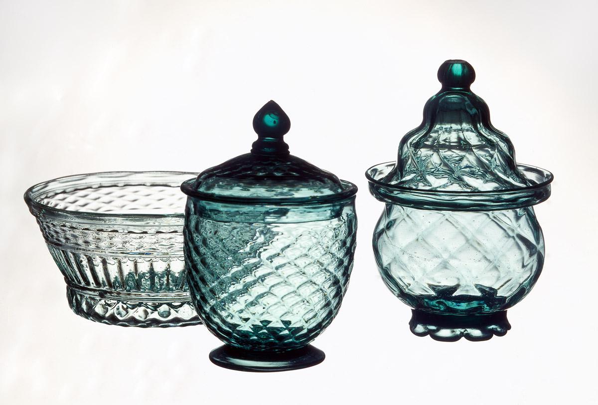 1954.0036.002, 1959.3339, 1959.0007.013 Glass objects