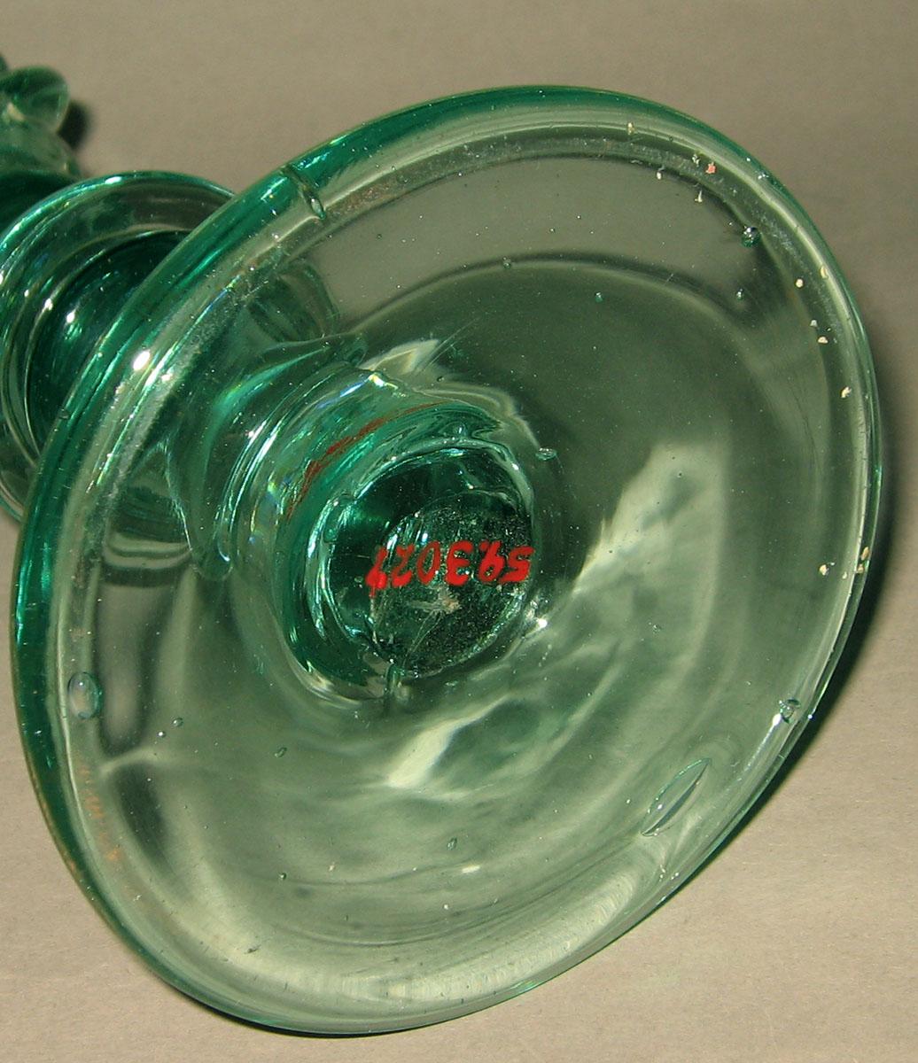 1959.3027 Glass candlestick (underside)