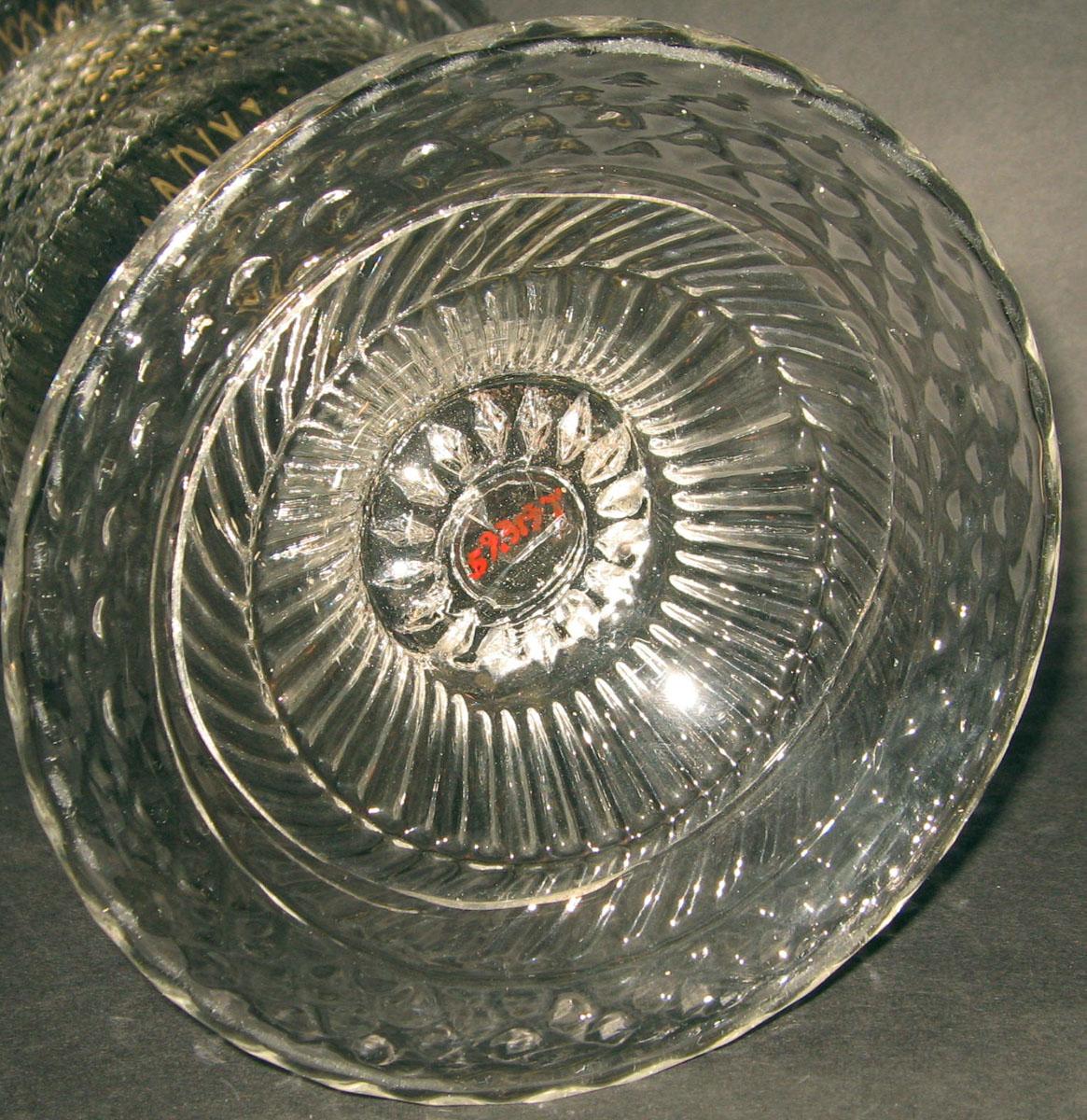1959.3197 Glass celery vase (underside)