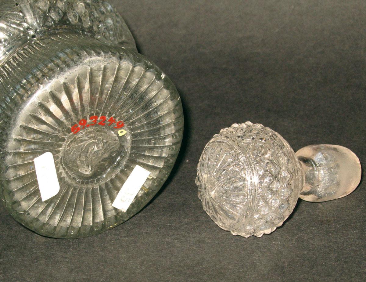 1959.3249 A, B Glass decanter and stopper (detail)