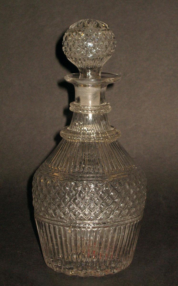 1959.3257 A, B Glass decanter