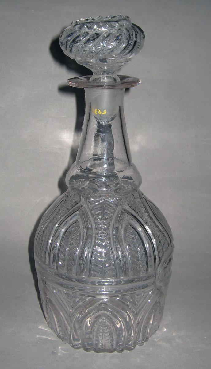 1959.3258 A, B Lead glass decanter