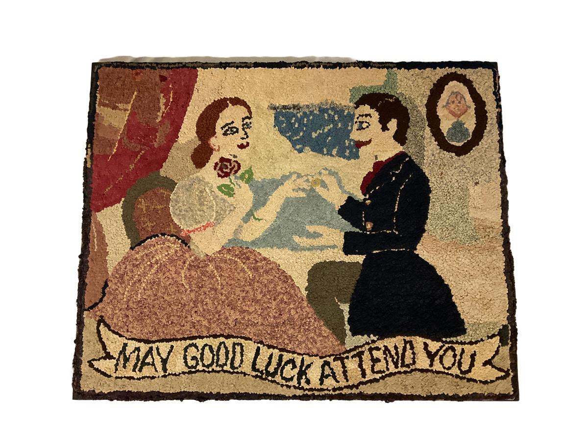 2026.0003 Rug, Hooked rug, overall, R-DIOC