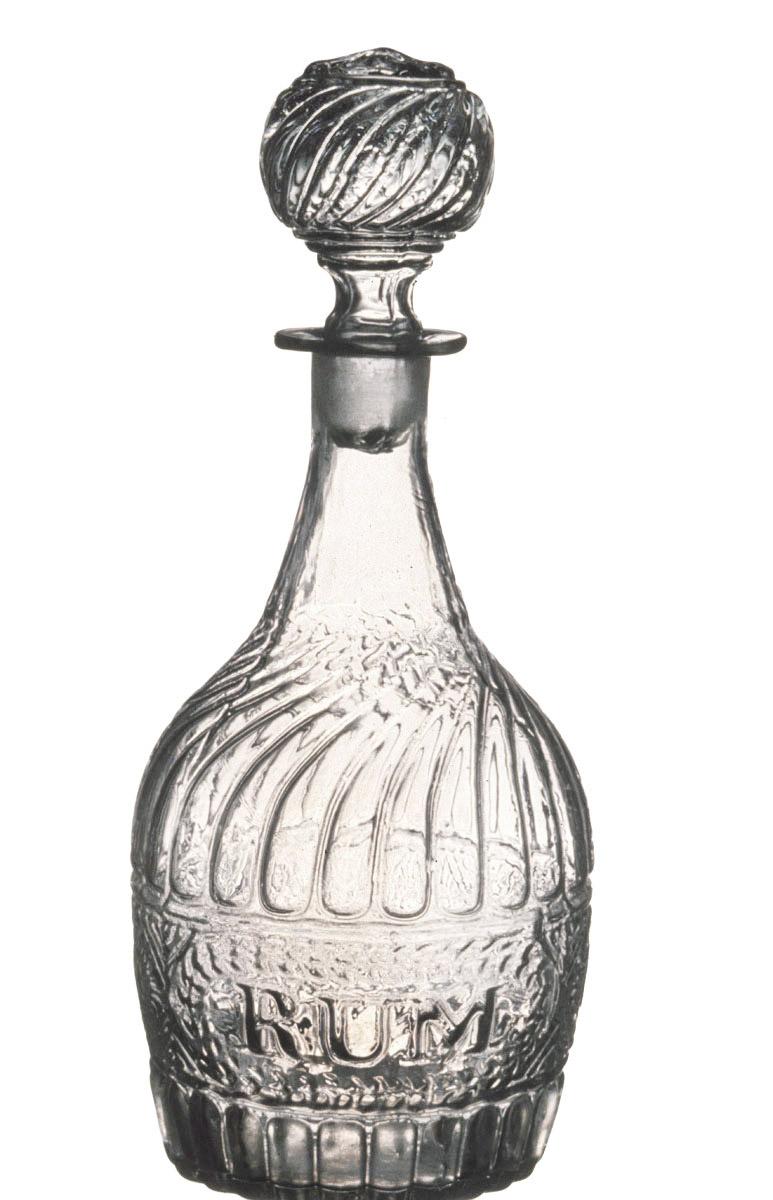 1959.3303 A, B Glass decanter
