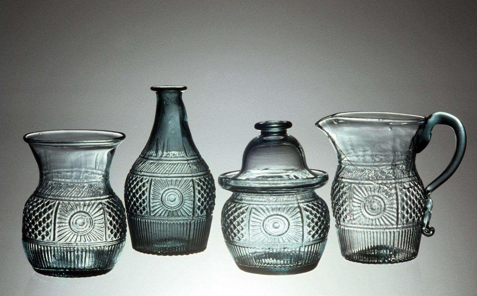 1959.3315, .3316, 1957.0010.002, 1959.3318 Mold-blown glass