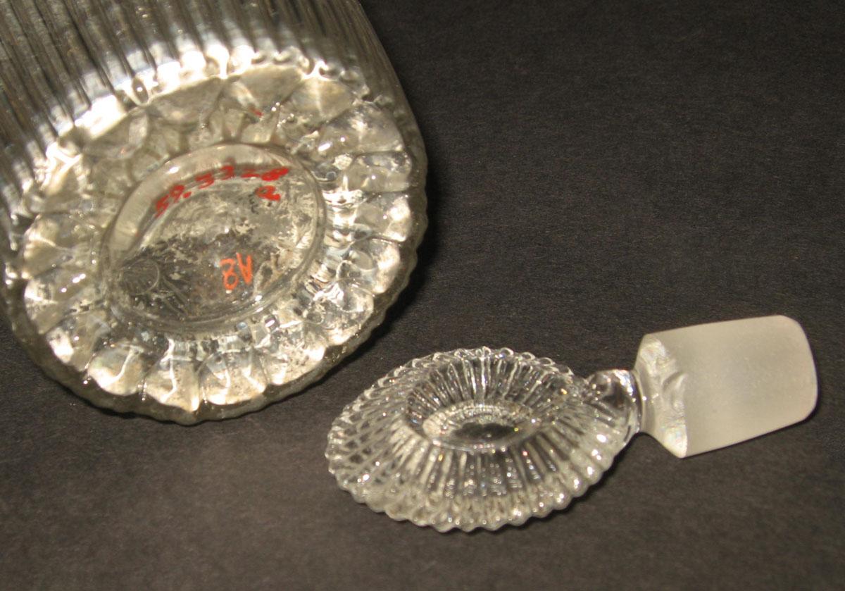 1959.3328 A, B Glass decanter and stopper (detail)