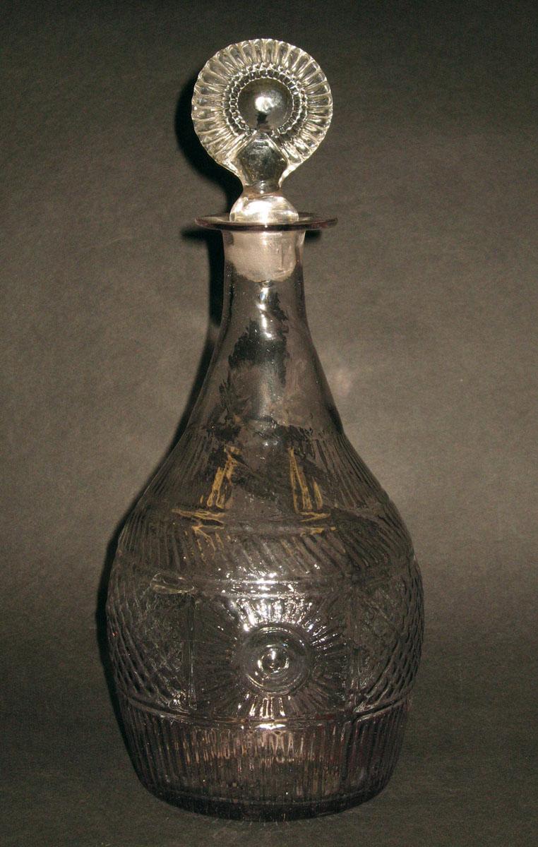 1959.3332 A, B Glass decanter