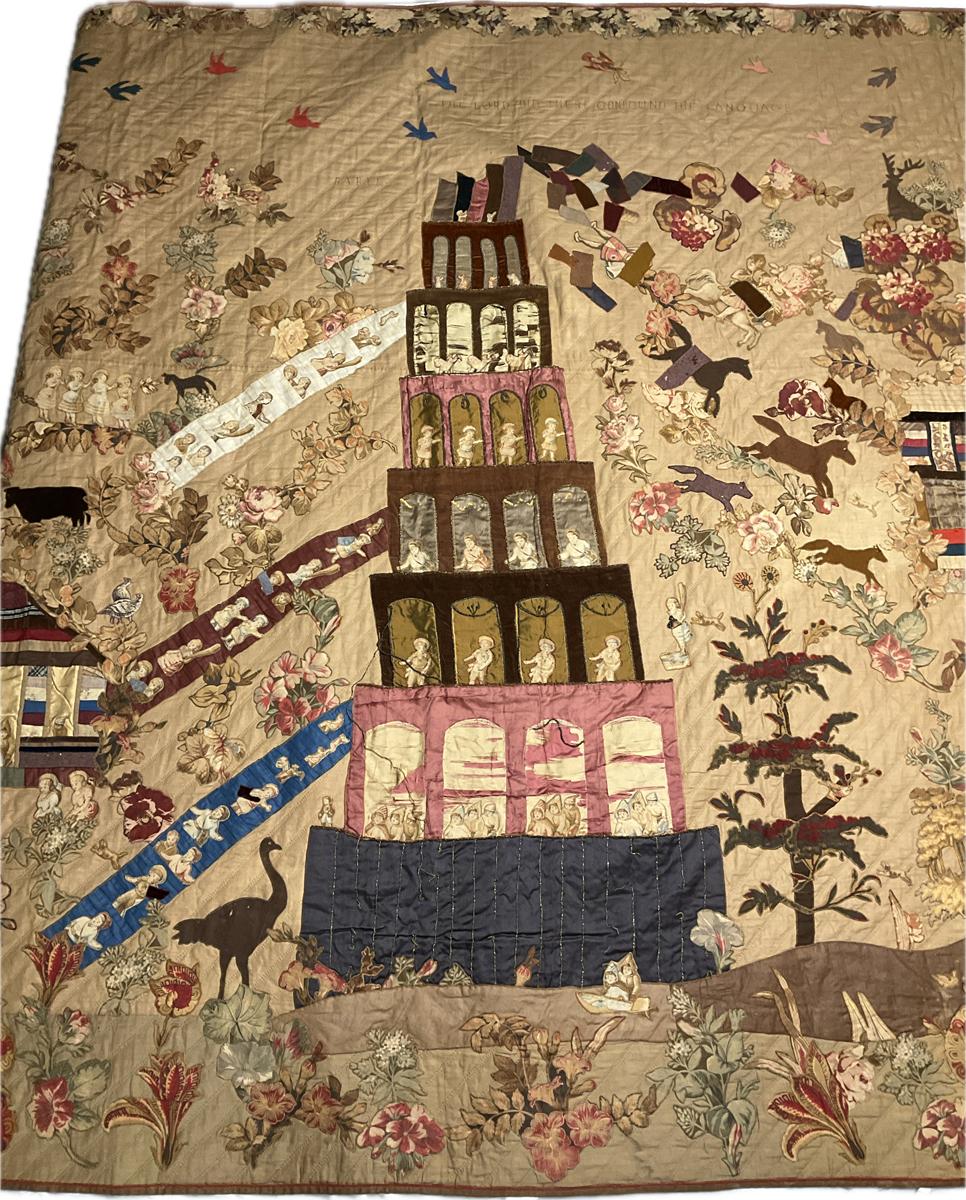 2026.0008 Quilt, Applique quilt, overall, R-DIOC