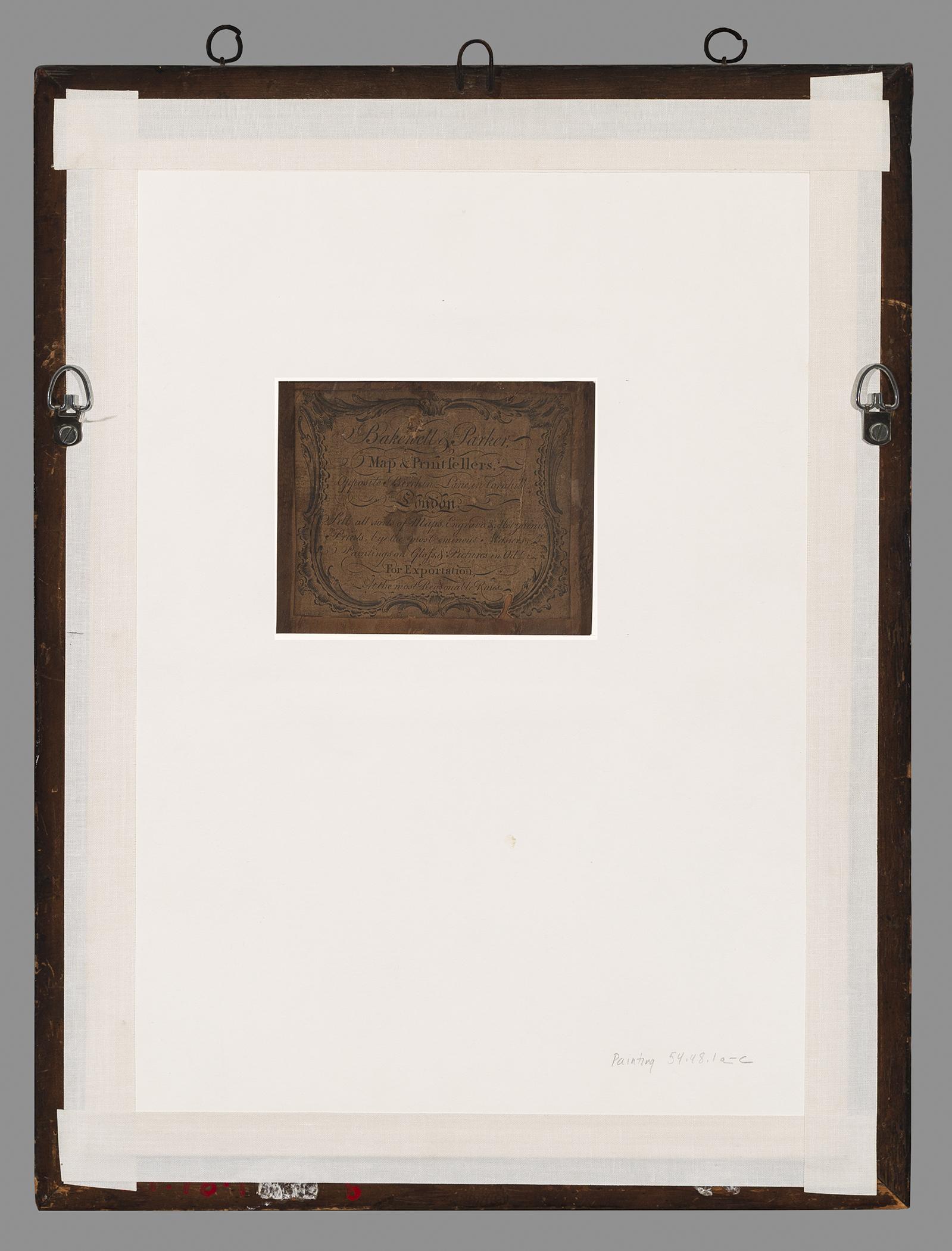 1954.0048.001 B Frame, C Backboard, view 1, reverse