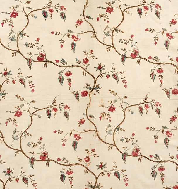 T1212 textile, printed partial design repeat