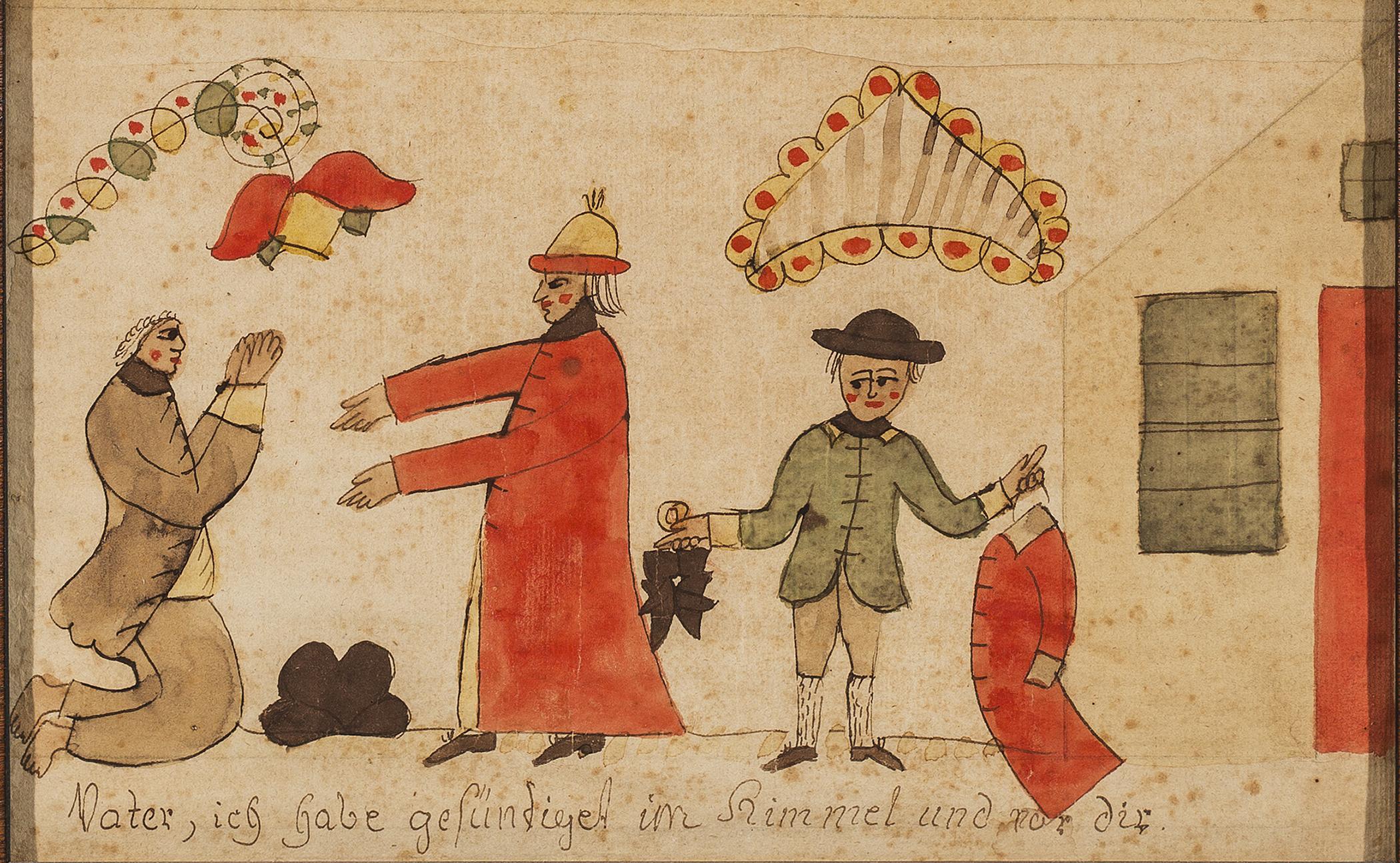 1954.0054 A Fraktur, detail 2