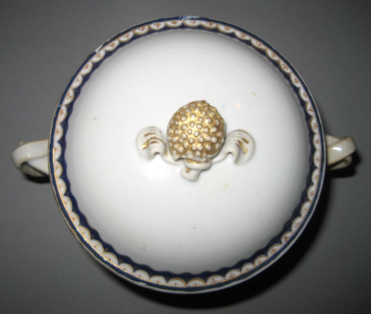 1960.0007.027 A, B Porcelain Sugar Bowl top