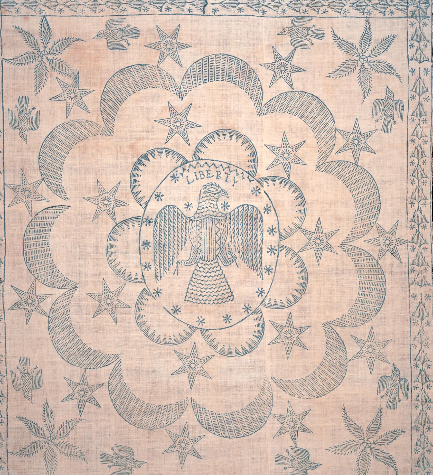 T1112 textile, printed partial design repeat