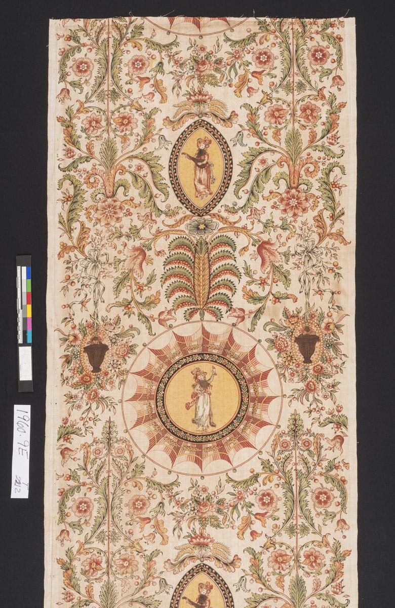 1960.0009 E Textile, printed, detail 1