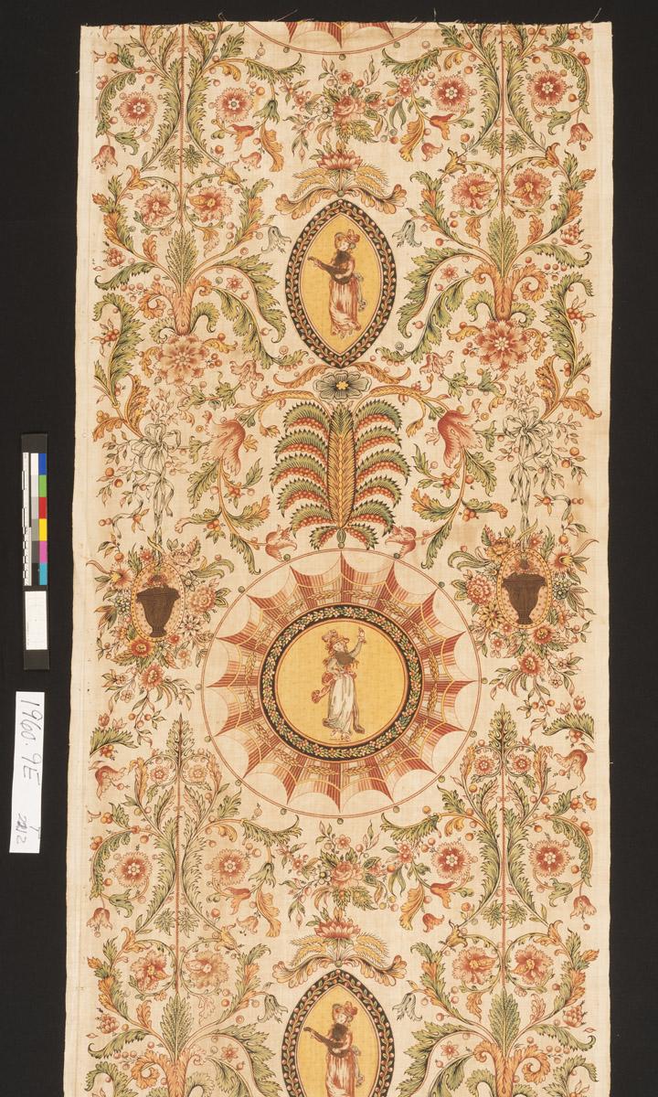 1960.0009 E Textile, printed, detail 2