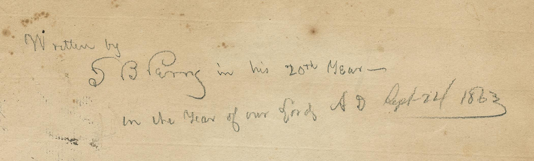 1960.0025 Drawing, reverse, detail 1