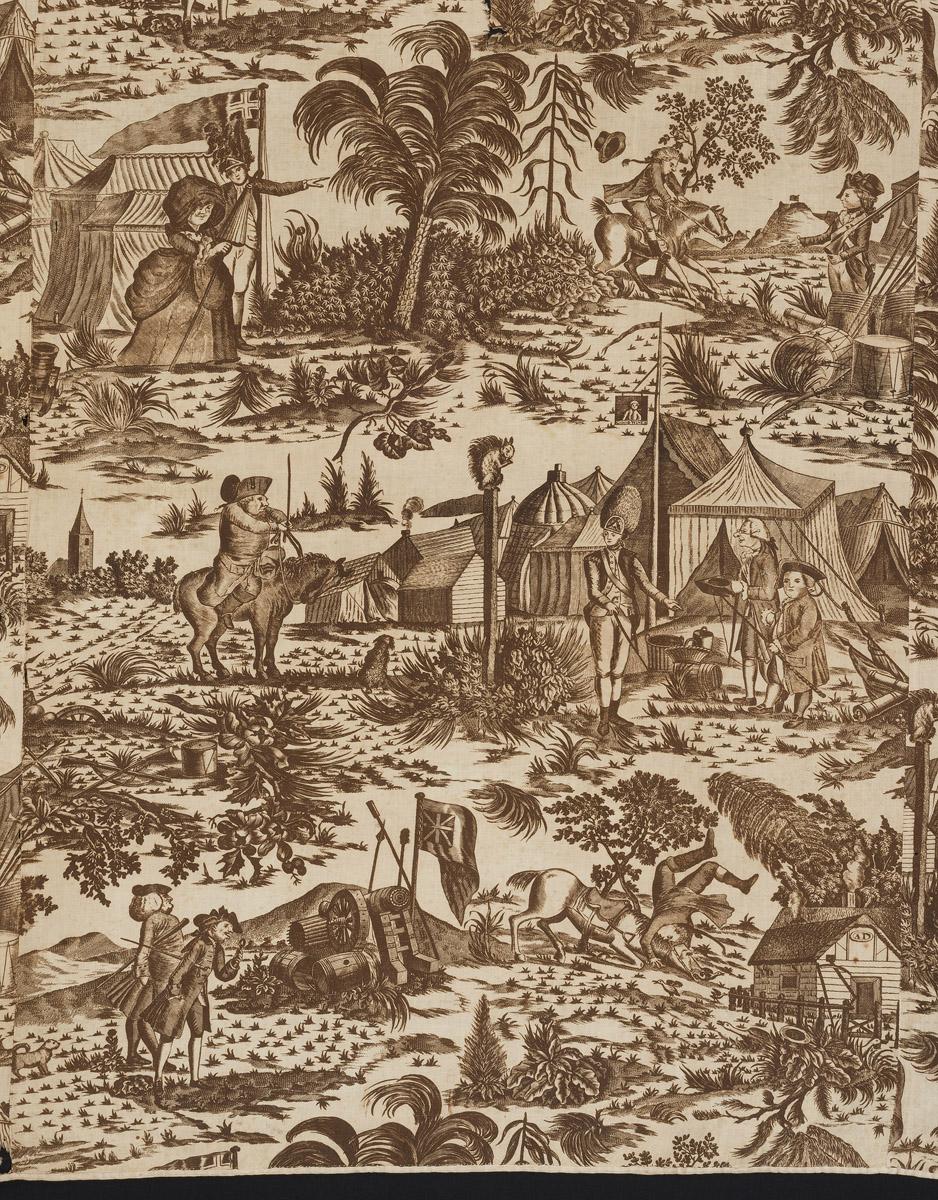 1960.0030.001 Textile, printed, detail 1