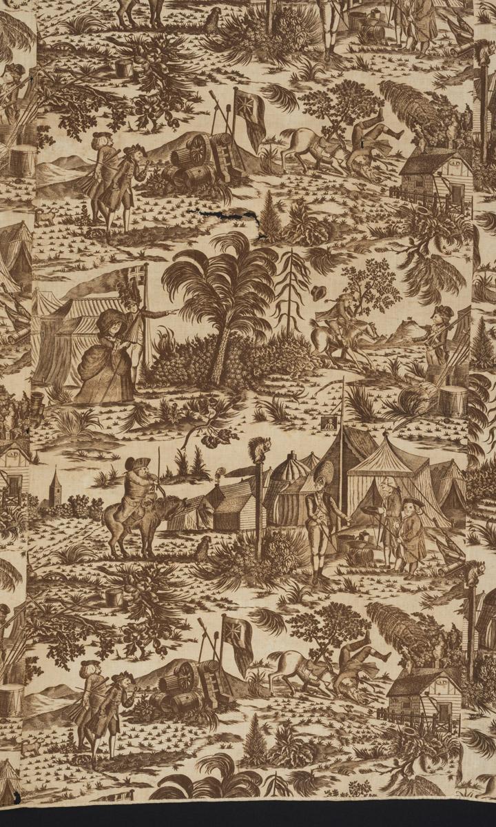 1960.0030.001 Textile, printed, detail 2