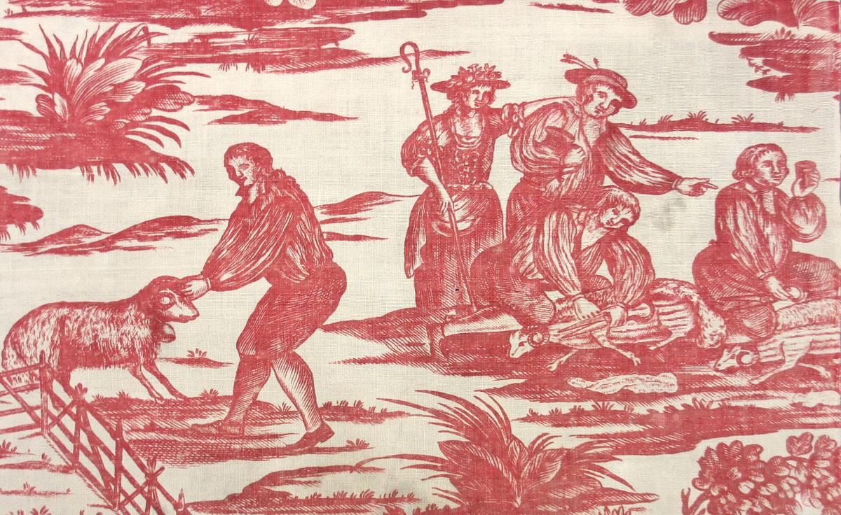 1960.0040.002 textile, printed detail 1