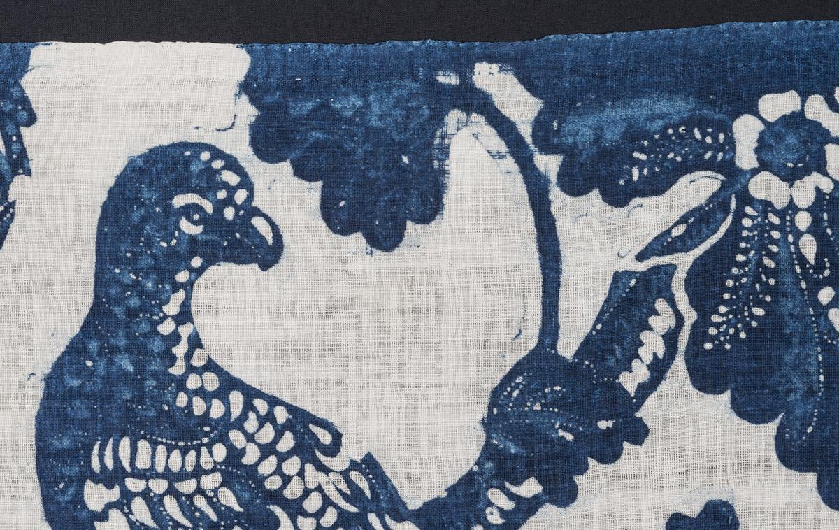 1960.0075 Textile, printed, reverse, detail 6