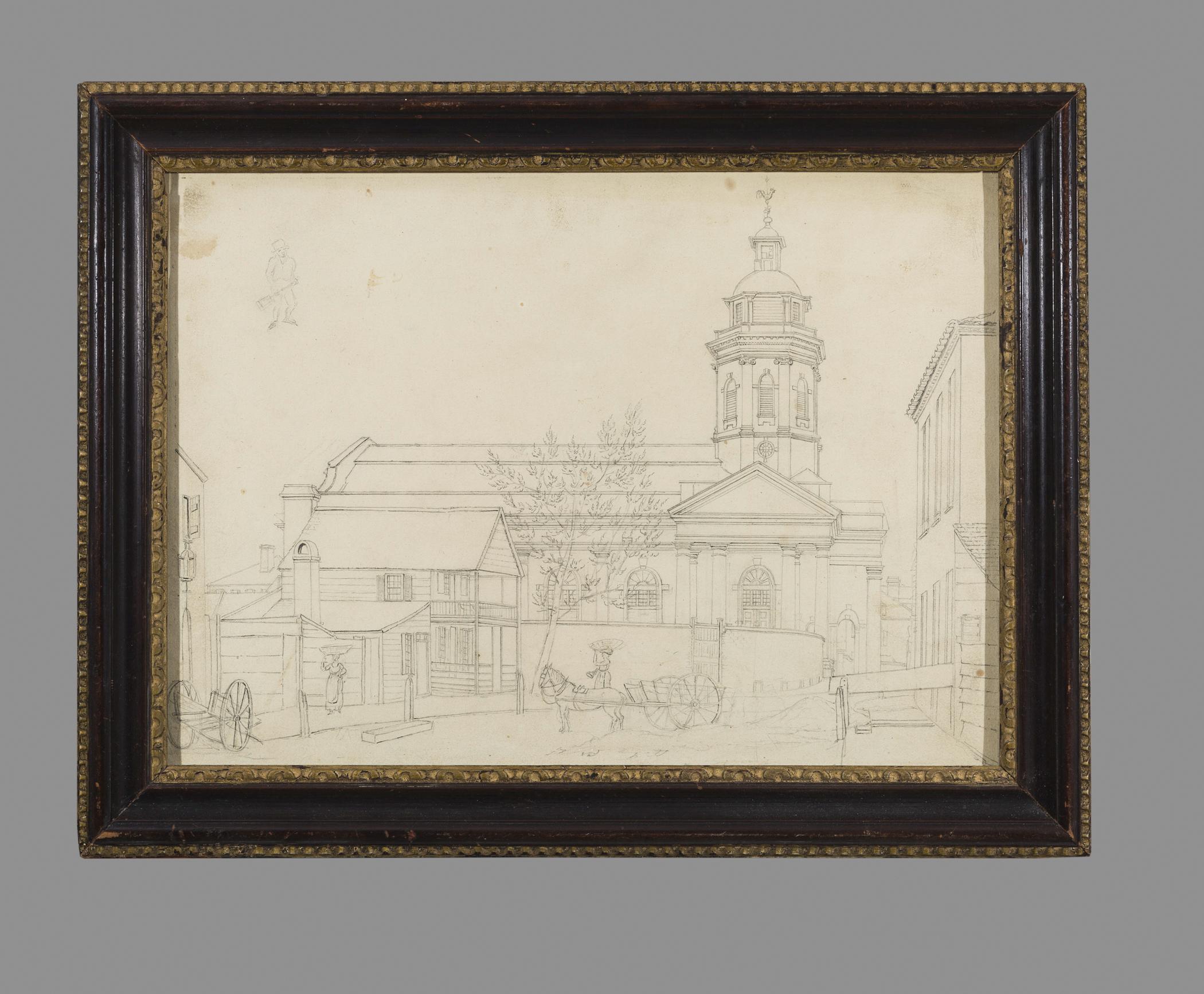 1959.0040.002 Drawing, 1960.0086.001 Frame, view 1