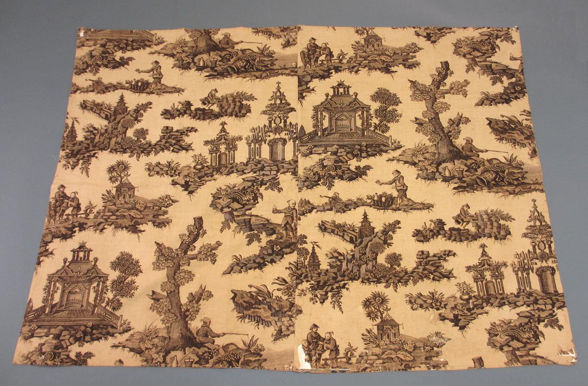 1960.0098 Textile, printed partial obverse