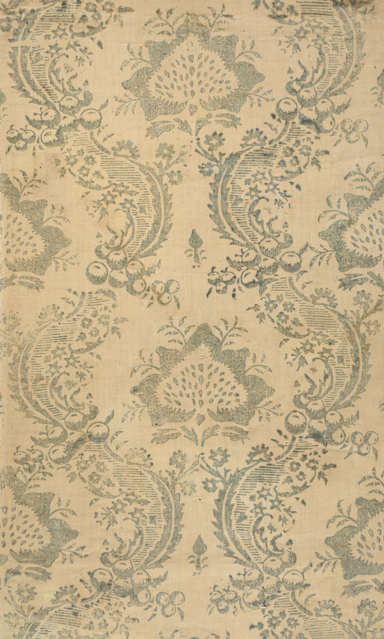 1960.0099 Textile, printed, detail 1, pattern repeat