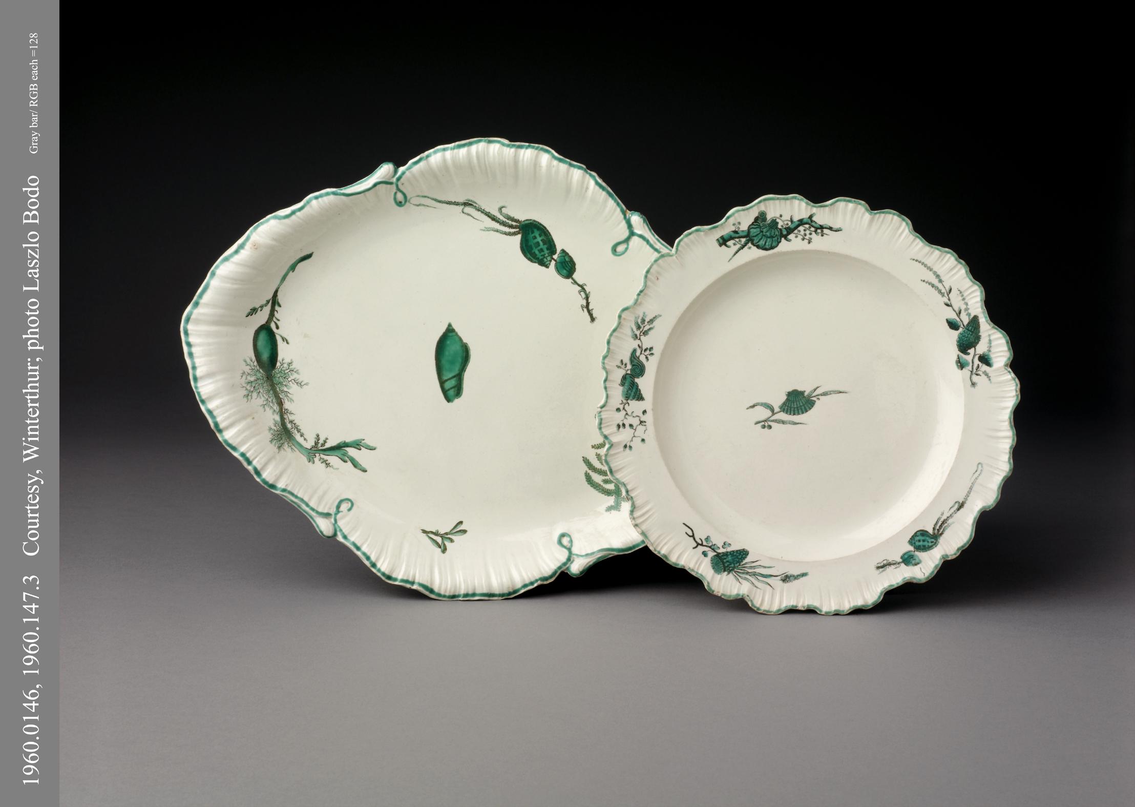 1960.0146, 1960.0147.003 Dish and plate