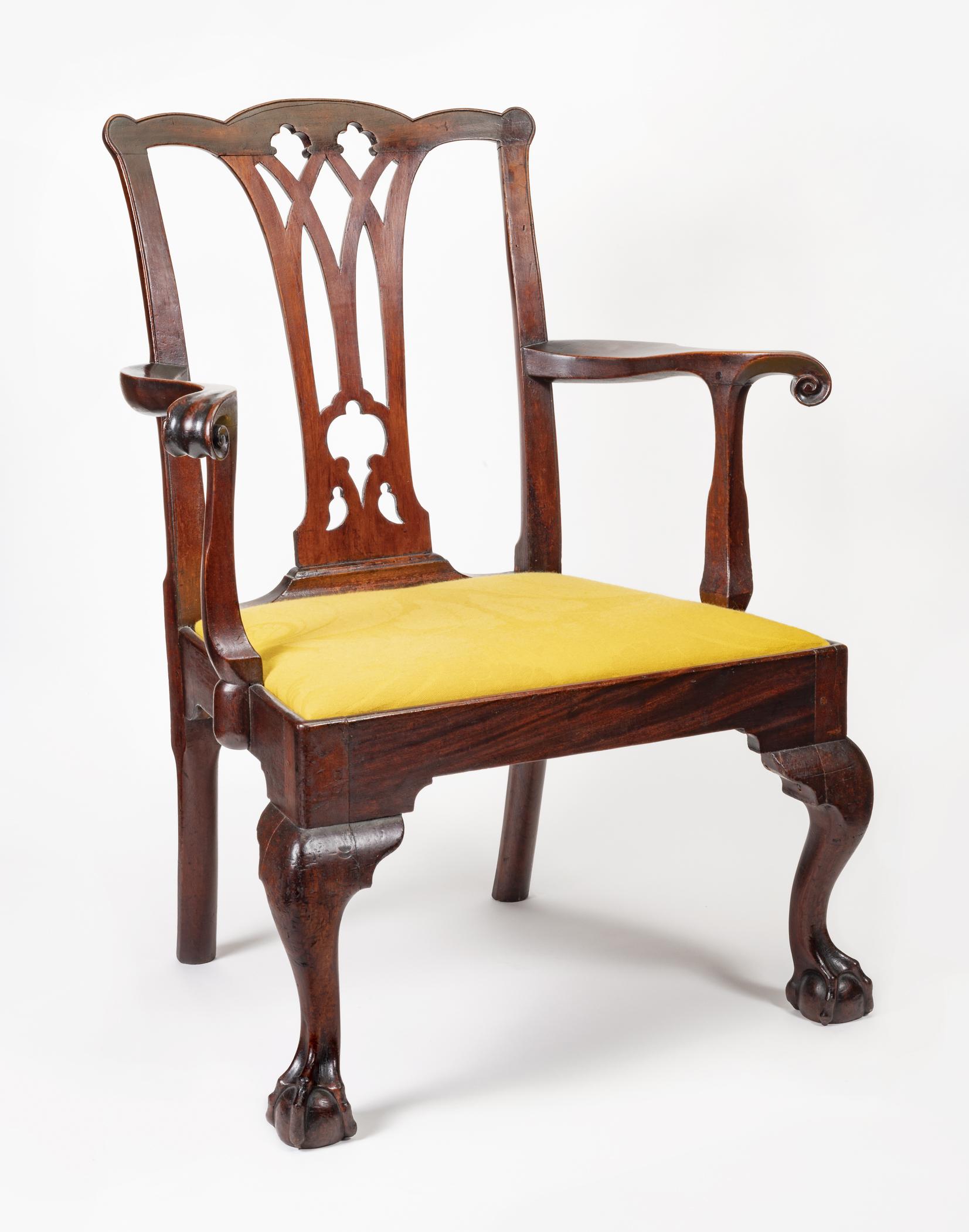 1960.0149 Chair, 1984.0638.001 Slip seat, view 1