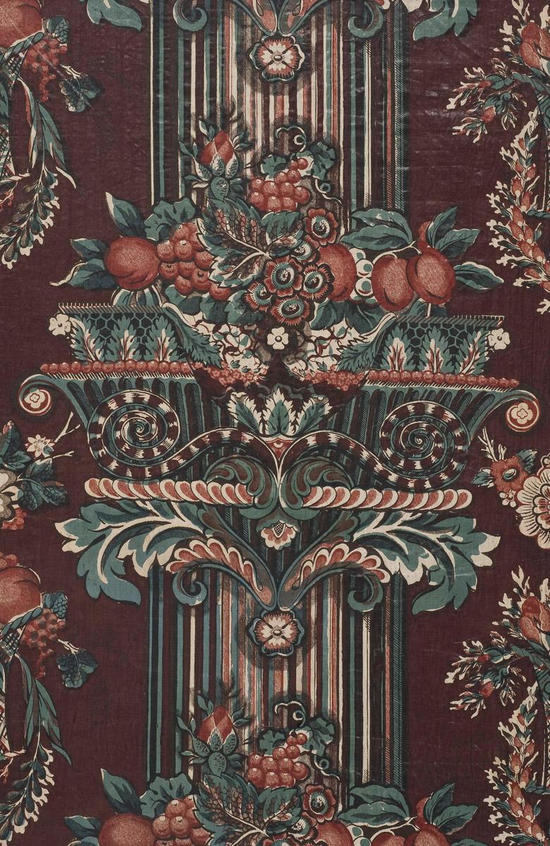1960.0156.002 Textile, printed, detail 2