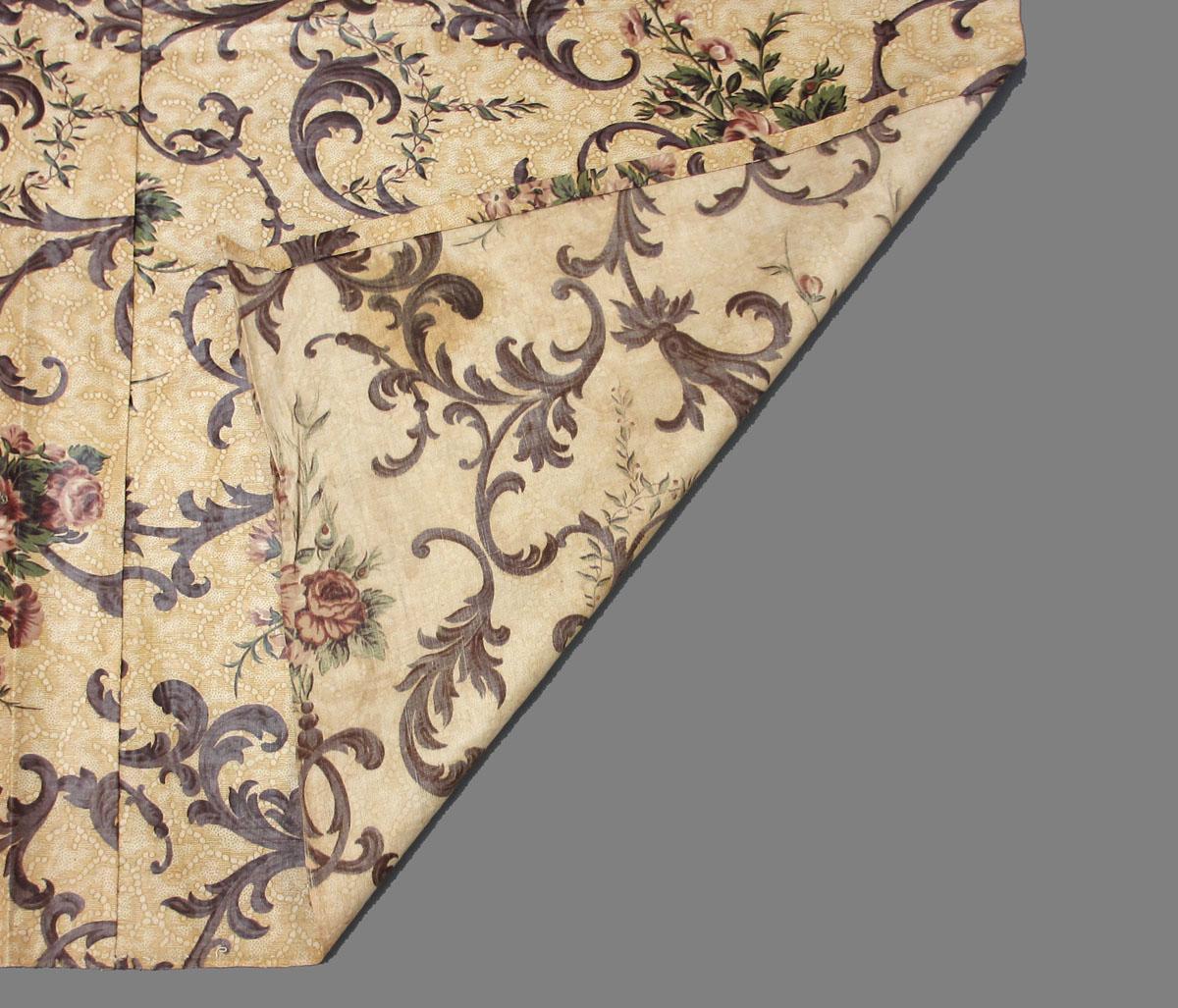 1960.0159.001 Textile, printed partial folded corner