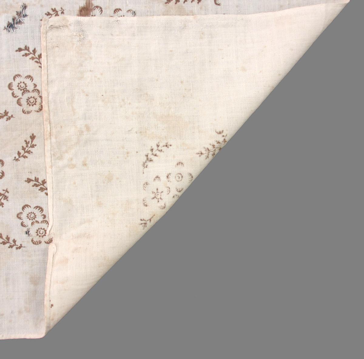 1960.0193 textile, printed folded corner