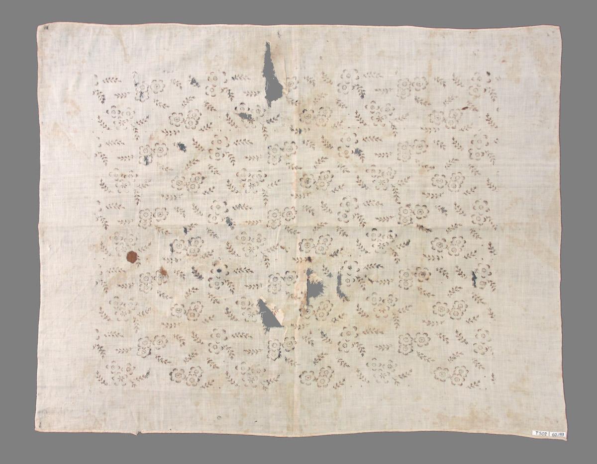 1960.0193 textile, printed reverse