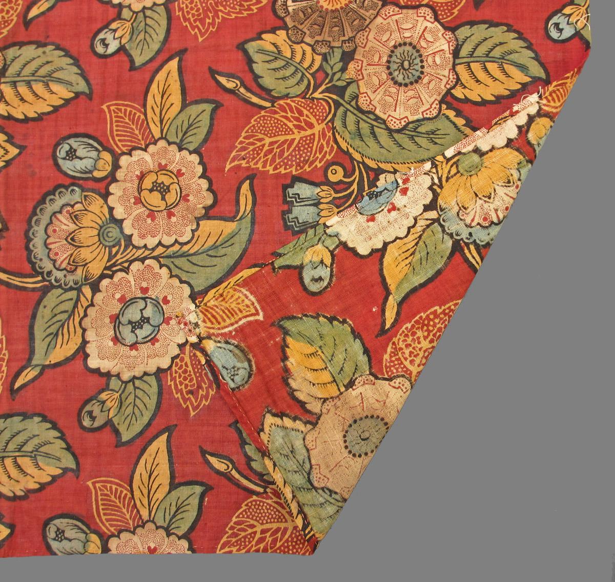 1960.0198 textile, printed folded corner
