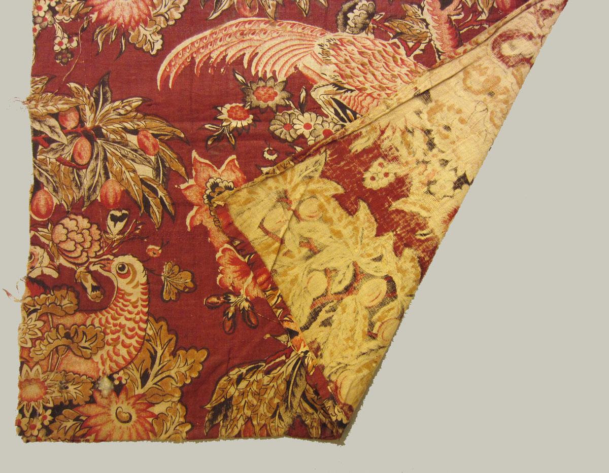 1960.0200 Textile, printed folded corner