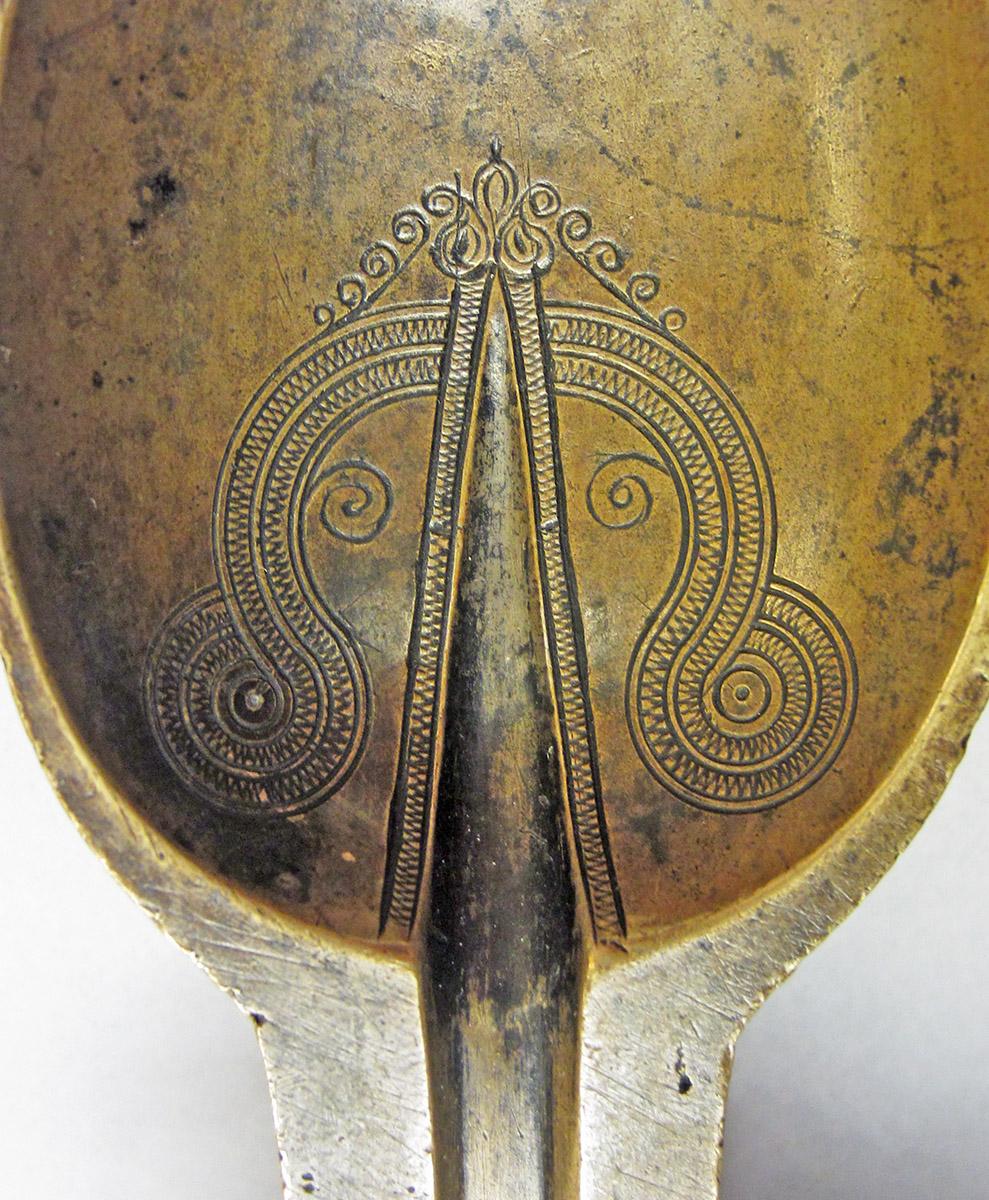 1960.0210, Spoon mold, bowl detail