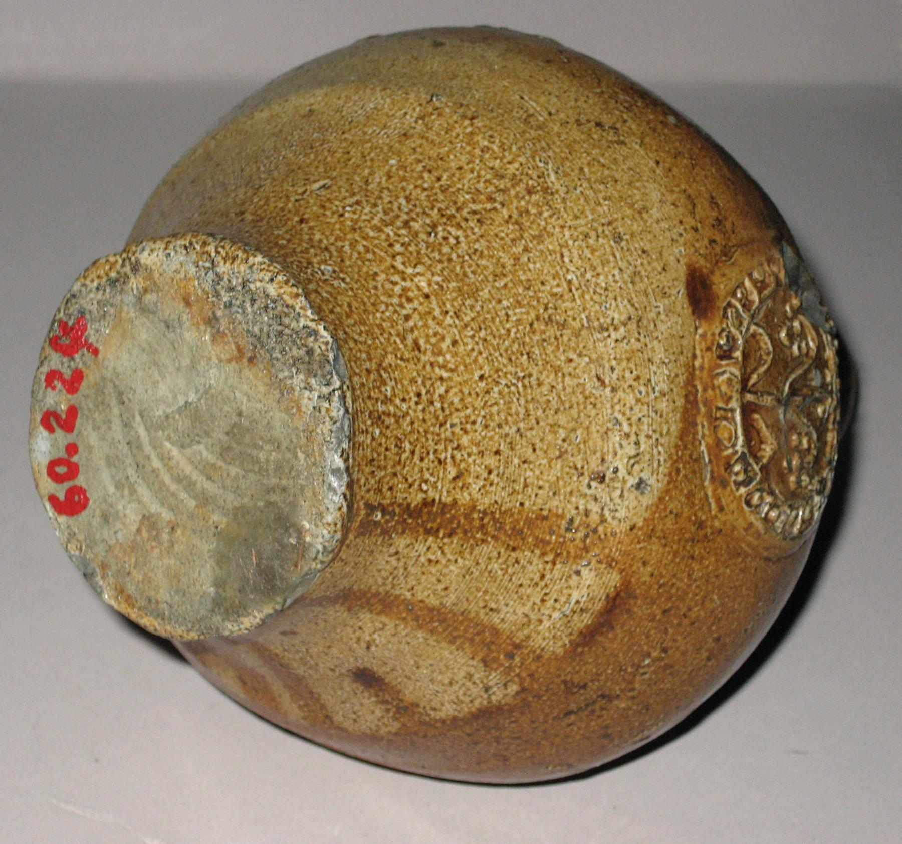 1960.0244 Stoneware bellarmine jug or bottle (bottom)