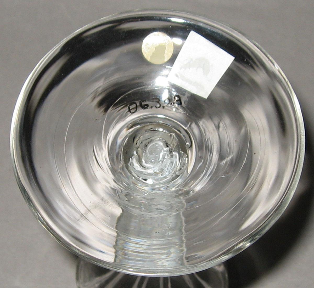 2006.0003.029 Glass wine glass (underside)