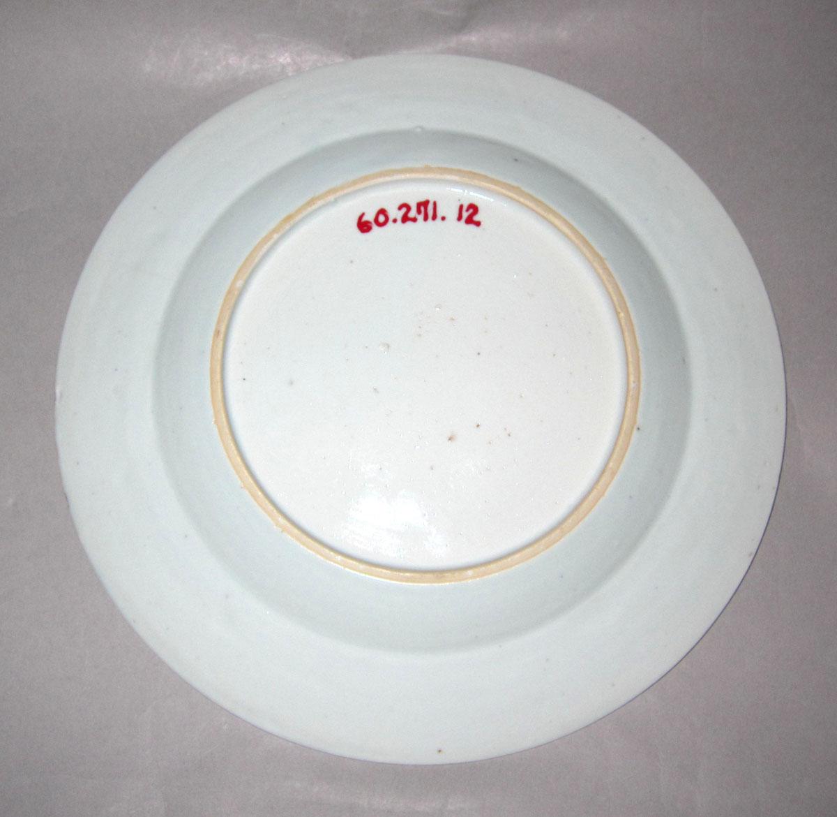 1960.0271.012 Porcelain plate underside